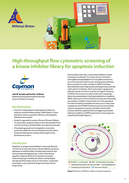 <p>​High-Throughput Flow Cytometric Screening of a Kinase Inhibitor Library for Apoptosis Induction<br></p>
